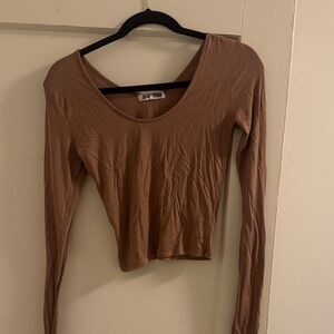 Joah Brown cropped Long Sleeve Top